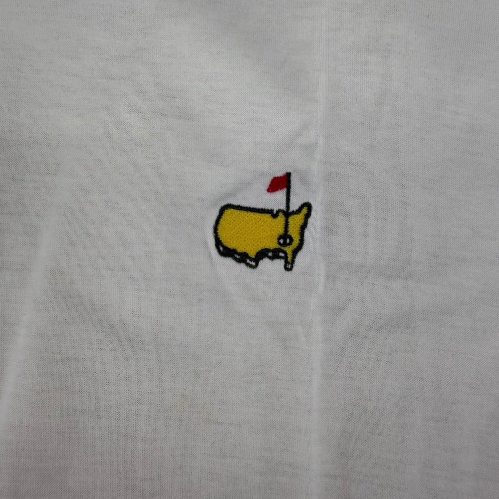 Slazenger Augusta National Golf Shop Masters Polo Shirt Mens Medium Cream White - Picture 3 of 8
